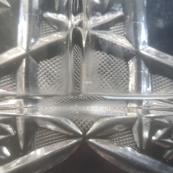 Vintage Foreign cut Glass vegetable dish - Picture 2 of 5